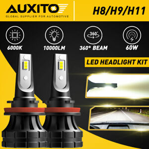 AUXITO White H11 H8 LED Headlight Conversion Kit High Low Beam Bulbs Bright US