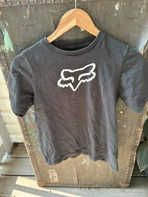 Camiseta de motocross 100 % algodón ajuste estándar negro zorro YL para niños jóvenes Y2k 2000 vintage Foto 1 de 4