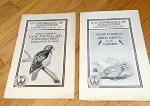 2 USDA Books COMMON USEFUL BIRDS / GAME AQUATIC & RAPACIOUS BIRDS 1926 / 1924 - Picture 1 of 13