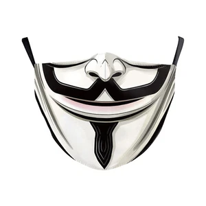 Adult Unisex Costume Play Facemasks 3D Hip-Hop Guy Fawkes V Cosplay Mouth Masks - Picture 1 of 11