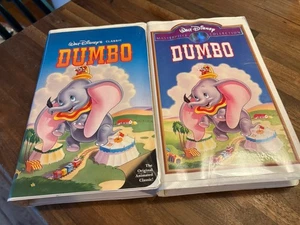Two Vtg Disney Dumbo VHS Tapes Black Diamond Masterpiece Collection - Bild 1 von 8