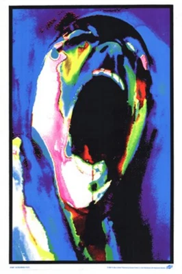 #1897 SCREAMING FACE- PINK FLOYD -Black Light-Velvet-POSTER  23"X35" 🔥🔥🔥💯 - Image 1 of 4
