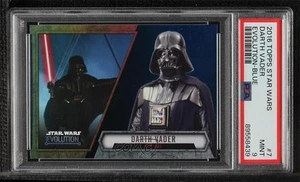 2016 Star Wars Evolution Blue Lightsaber Darth Vader Sith Lord PSA 9 MINT 0n64 - Picture 1 of 3