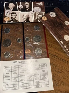 1985 P&D U.S. Mint Uncirculated 10-Coin Set | With OGP & COA | - Picture 1 of 1