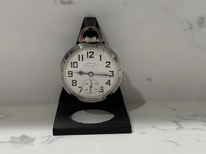 Vtg HAMILTON Railway Special 992B 21j 16s Model 5 Stainless Pocket Watch RUNS - Picture 1 of 15