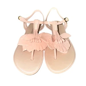 Sandalias solares Melissa x Salinas para mujer talla 8 rosa en polvo 3D flor correa para el tobillo - Imagen 1 de 9
