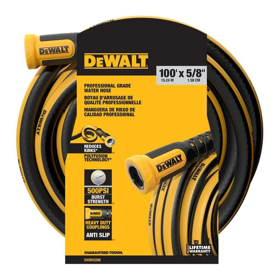 DEWALT DXMH3286 5/8 IN. DIA FT. PROFESSIONAL GRADE HEAVY-DUTY WATER HOSE