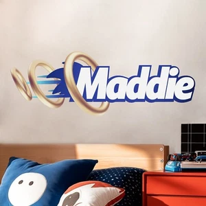 Pegatina de vinilo personalizada Speedy Name I para niños I calcomanía de pared infantil I multitamaño - Imagen 1 de 11