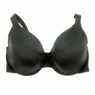 Lane Bryant Cacique Bra Smooth Satin Full Coverage Mesh U/W Size 42C Black - Image 1 of 4