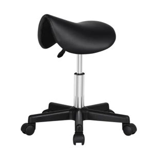 PU Leather Saddle Stool Adjustable Rolling Salon Swivel Chair for Spa Massage - Picture 1 of 46