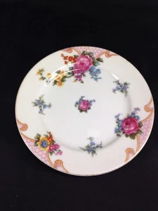 Piatto porcellana rosa sposa dipinto a mano 6,25" Kongo China STS Japan - Foto 1 di 9
