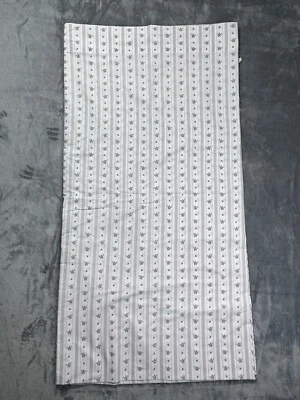 VTG Lady Pepperell Flat King Sheet Mint Green & Pink Stripe w/Roses Retro - Image 1 of 4