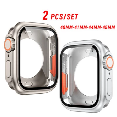 Funda protectora de pantalla completa 2 piezas para Apple Watch Series 11/10/9/8765SE 46 mm Foto 1 de 4