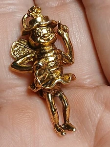 Broche prendedor vintage reina abejorro abejorro tono dorado ornamentado niña mujer insecto - Imagen 1 de 15
