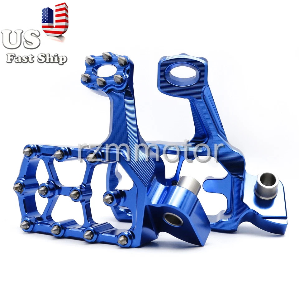 Para Yamaha WR250X 08-11 YZ85 98 99 00-17 CNC Pivote Suciedad Pies Reposapiés Azul Foto 1 de 4