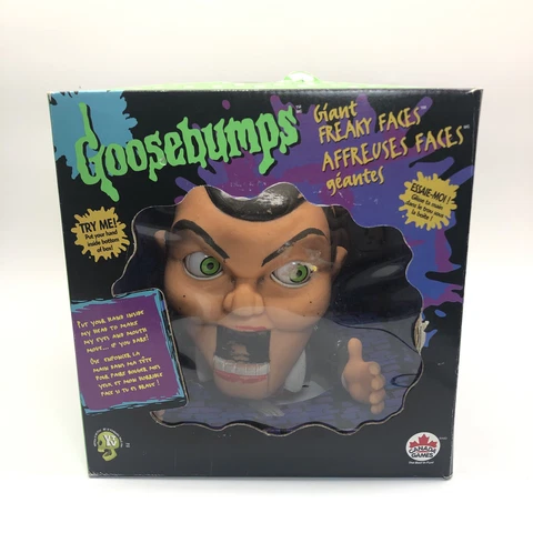 Vintage 1996 Goosebumps Giant Freaky Faces Slappy Rubber Hand Puppet Halloween Cover