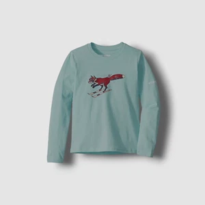 $26 Columbia Kids Girl's Blue Animal Long Sleeve Crew Neck T-Shirt Sz XS - Picture 1 of 1