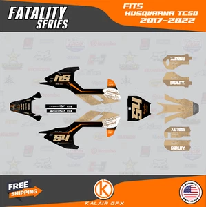 Graphics Decal Kit for Husqvarna TC50 (2017-2023) TC 50 Fatality - Brown - Picture 1 of 6