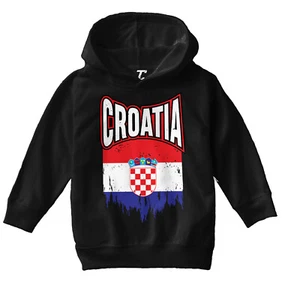 Croatia Torn Flag - Croatian Pride Proud Strong Toddler/Youth Hoodie - Picture 1 of 12