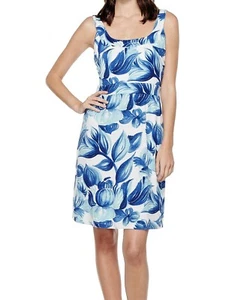 NWT MSRP $148 - TOMMY BAHAMA Painterly Petals Short Dress, Old Royal, Size LARGE - Picture 1 of 3