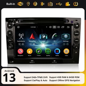 64GB Android 13 Autoradio Renault Megane II Navi DAB+ CarPlay 8-Core USB 4G Wifi - Bild 1 von 24