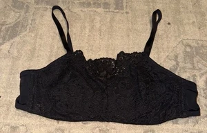 Olga BH Damen 38B schwarz hübsches Spitzen Trägertop ungefüttert Bügel #35263 - Bild 1 von 5