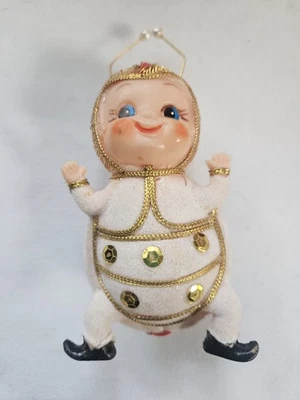 Adorno de Navidad vintage años 60 antropomórfico Pixie Ladybug JAPÓN Foto 1 de 4
