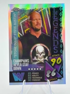 Stone Cold Steve Austin Legends Refractor 2021 Topps WWE Slam Attax - Picture 1 of 2