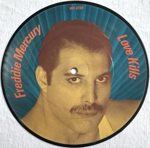 FREDDIE MERCURY (QUEEN) - Love Kills - Rare Original UK 7" Picture Disc - Picture 1 of 2