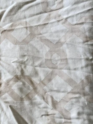 (2) Callejón del Pavo Real Geométrico Patrón Champagne Std Shams 100% Algodón Egipcio Foto 1 de 4