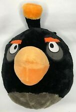 Rovio Angry Birds Black Bird Backpack stuffed animal plush 15"  Back Pack Bag
