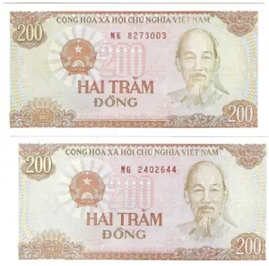 1987-8 Viet Nam 200, 500, 1000, 2000 Dong P100a P101a P102a P103a UNC 4 Notes - Picture 1 of 2