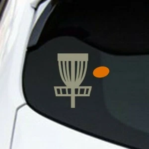 Disc Golf Basket and Discs Vinyl Decal Sticker - 6 Disc Stickers and Basket! USA - Picture 1 of 7