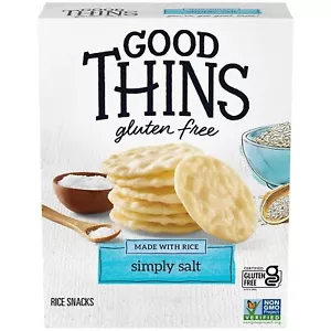 Good Thins Simply Salt Rice Snacks Gluten Free Crackers, Snack Crackers, 3.5 oz - Picture 1 of 9