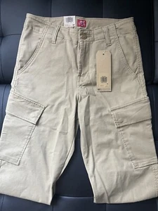 Levi's XX Cargo Taper Stretch Pants Tan Gold Mens size 28x30 New $69.50 Msrp - Picture 1 of 7