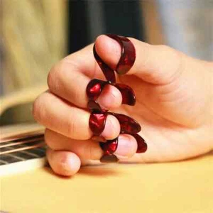 Guitar Thumb Picks Finger Guitar Picks Finger nails Finger style Pain Prevention - Picture 1 of 17