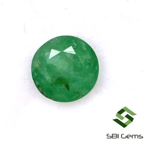 6 mm Certified Natural Emerald Round Cut 0.94 CTS Untreated Loose Gemstone - Picture 1 of 4
