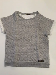 Finger In The Nose Girls Gray Quilted Shortsleeve Top Size 10/11 Years - Picture 1 of 4