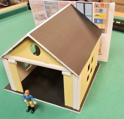 ONE CAR GARAGE KIT with windows INCLUDING DECALS (peel and stick) 1:24 G Scale - Image 1 of 4