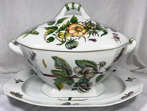 A Mottahedeh Design "The Exotic Plant" Tureen & underplate platter floral set #1 - Picture 1 of 14