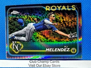 2024 #7 MJ Melendez Topps Chrome Baseball Prizm Royals - Imagen 1 de 2