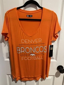 Women's Team Apparel NFL Denver Broncos Short Sleeve Shirt Sz Large New w/tags - Picture 1 of 4