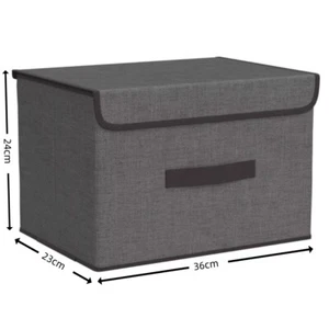 Große Aufbewahrungsboxen Faltbar Faltbar Organizer Stoff Kleiderkörbe mit Deckel - Bild 1 von 10