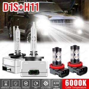 For Lincoln Navigator 2007-2017 -Xenon HID Headlight HI/LO & LED Fog Light Bulbs - Picture 1 of 15