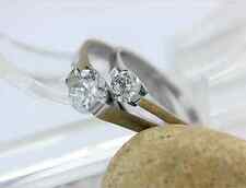 Korean style Titanium Steel Silver Classic W/Crystal Love Couple Rings 1 pair