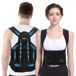 Back Brace Posture Corrector for Women Men, Adjustable Breathable Back Straighte - Picture 1 of 6