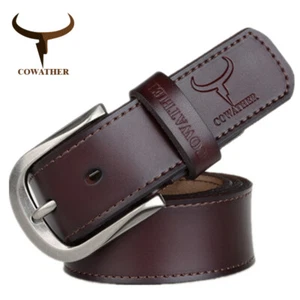 Genuine Leather Men’s belt Full Grain Casual Dress Jeans Belts for Men CINTURON - Picture 1 of 23