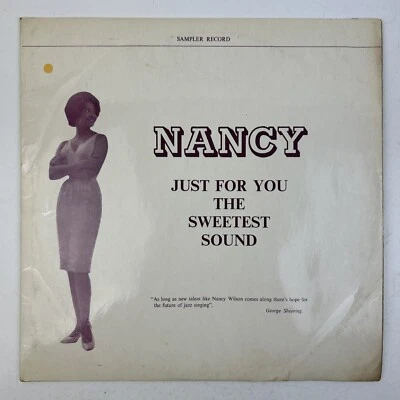 Nancy Wilson Just For You The Sweetest Sound LP Vinyl RARE Demo Sampler Record Foto 1 de 4