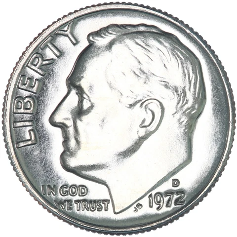 1972 D Roosevelt Dime Choice BU US Coin Cover