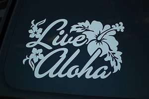 LIVE ALOHA Sticker Vinyl Die Cut Decal Hawaii Car Window Home Wall Deco JDM V295 - Picture 1 of 1